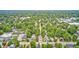 An aerial view of a quiet, tree-lined residential street with charming homes and convenient access to local amenities at 5203 Carrollton Ave, Indianapolis, IN 46220