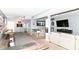 Finished basement with lounge area and a wet bar perfect for entertaining friends and Gathering at 5439 Maywood Dr, Whitestown, IN 46075