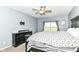 Main bedroom with a large window and dark wood furniture, providing comfort and style at 5439 Maywood Dr, Whitestown, IN 46075