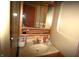 Bathroom vanity featuring a mirror cabinet and round sink at 6601 Twin Brooks Dr, Indianapolis, IN 46227