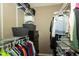 The organized walk-in closet features metal shelving and plenty of space for storage and accessories at 750 Trillium St, Lebanon, IN 46052