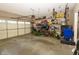 Organized garage with ample storage space for tools, bikes, and equipment at 750 Trillium St, Lebanon, IN 46052