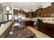 Stylish kitchen featuring stainless steel appliances and granite countertops at 750 Trillium St, Lebanon, IN 46052