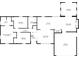 Detailed floor plan showcasing the home's layout with dimensions for each room at 9378 N County Road 75 W, Lizton, IN 46149