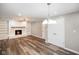 Living Room with Fireplace and Built-in Shelves at 9378 N County Road 75 W, Lizton, IN 46149