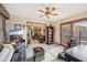 Comfortable living room with a TV, comfortable seating and access to patio at 1027 Plum St # 39, Brownsburg, IN 46112