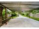 Outdoor carport with mature shade trees in a lovely backyard at 1038 W 33Rd St, Indianapolis, IN 46208