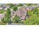 Aerial view of a large home surrounded by mature trees and landscaping at 10471 Winghaven Dr, Noblesville, IN 46060