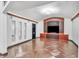 Finished basement with unique wall decor and modern, tile flooring throughout at 10471 Winghaven Dr, Noblesville, IN 46060
