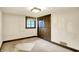 Finished basement with carpet, window with blinds, and closet for storage at 116 Bennington Rd, Indianapolis, IN 46227
