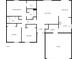 Here is a floor plan of a house, including the primary bedroom, bath, kitchen, living room, and garage at 11722 Hartland Dr, Indianapolis, IN 46229