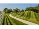 Scenic view of landscaped walking path with rolling hills and manicured grounds at 1229 Helford Ln, Carmel, IN 46032