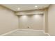 Large basement with carpet, neutral paint, and recessed lighting at 12679 Chargers Ct, Fishers, IN 46037