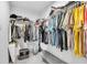 Spacious walk-in closet features ample hanging storage and neutral carpeting at 13844 N Cardonia Dr, Camby, IN 46113