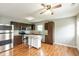 Modern kitchen boasting stainless steel appliances and center island at 18005 Gasparilla Ct, Westfield, IN 46062