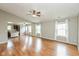 Open concept floor plan showcases the living room and kitchen areas at 18005 Gasparilla Ct, Westfield, IN 46062