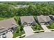 Aerial view of beautiful suburban homes with well-kept lawns, mature trees, and wide driveways at 18998 Beverly Shones Ln, Noblesville, IN 46062