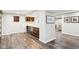 Basement bar features a granite countertop, a beverage cooler, and dark wood cabinets at 18998 Beverly Shones Ln, Noblesville, IN 46062