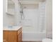 Standard bathroom featuring a bathtub and shower combination with basic fixtures at 1938 N Dearborn St, Indianapolis, IN 46218