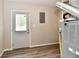 Utility room with wood-look flooring, access door and furnace at 2026 Spruce St, Indianapolis, IN 46203