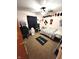 Cozy bedroom with ceiling fan, and carpet provides a comfortable retreat with space for rest and hobbies at 22 Brooklyn Ct, Mooresville, IN 46158