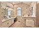 Well-lit bathroom with a unique vanity and a large decorative mirror, creating an atmosphere of elegance and functionality at 2213 E Canterbury Ct, Martinsville, IN 46151