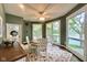 Breakfast nook with water view from large bay window at 2213 E Canterbury Ct, Martinsville, IN 46151