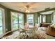 Charming breakfast nook featuring a water view and access to outdoor dining area at 2213 E Canterbury Ct, Martinsville, IN 46151