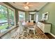 Cozy breakfast nook with abundant natural light and serene lake views at 2213 E Canterbury Ct, Martinsville, IN 46151