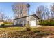Spacious detached garage and surrounding landscape in fall at 2457 N Centerline Rd, Franklin, IN 46131