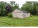 Detached garage or outbuilding features ample storage space and a lush green lawn at 2457 N Centerline Rd, Franklin, IN 46131