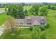 An aerial view showing a home on a large lot with mature trees, screen porch, and well-maintained landscaping at 391 W 500 S, Anderson, IN 46013