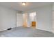 A bedroom with light-blue walls, blue carpets, and one closet at 524 S Meridian S St, Lebanon, IN 46052