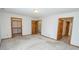 Bright bedroom with neutral walls, trim and plush carpet at 7687 Sea Crest N Way, Noblesville, IN 46062