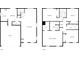 Detailed floor plan showcasing the layout of the kitchen, living room, garage and bedrooms at 8437 Crosser Dr, Indianapolis, IN 46237