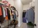 Walk-in closet, with metal shelving, ample storage, and visible organizational systems at 9001 Fitzgerald Dr, Indianapolis, IN 46239