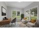 Bright office with a large window, natural light, neutral colors, and work space at 9148 Oak Knoll Ln, Fishers, IN 46037
