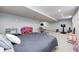 Finished basement with carpet, a bed, wall decor, toys and workout equipment at 10717 Windermere Blvd, Fishers, IN 46037
