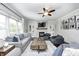 Comfortable living room with hardwood floors, fireplace and ample seating at 10717 Windermere Blvd, Fishers, IN 46037