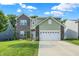 Charming two-story home with a landscaped yard and a brick and siding exterior at 10902 Jimmy Lake Dr, Indianapolis, IN 46239