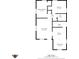 Floor plan showing living room, kitchen, dining area, bedrooms, utility, and bathroom at 1116 N Berwick Ave, Indianapolis, IN 46222