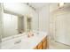 Bathroom featuring a double sink vanity with a large mirror at 1139 Maple Stream Dr, Indianapolis, IN 46217