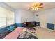 Comfortable bedroom featuring a queen bed, dark wood furniture, and neutral carpet at 1159 Oak Leaf Rd, Franklin, IN 46131