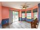 Inviting breakfast nook with sliding door and natural light at 1159 Oak Leaf Rd, Franklin, IN 46131
