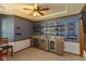 Entertaining space with counter, wine refrigerator and shelving at 1159 Oak Leaf Rd, Franklin, IN 46131