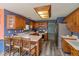 Well-appointed kitchen with oak cabinets, an island, and plenty of counter space at 1159 Oak Leaf Rd, Franklin, IN 46131