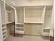 Walk-in closet featuring custom shelving, providing ample storage and organization space for clothing and accessories at 12656 Cerromar Ct, Carmel, IN 46033