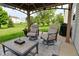 Backyard featuring covered patio with comfortable seating and backyard view at 1744 Salina Dr, Avon, IN 46123