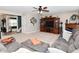 Inviting living area with plush sectional, fireplace, and decorative wall art at 1744 Salina Dr, Avon, IN 46123