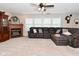 Inviting living room featuring a fireplace, plush sectional, and a seamless layout at 1744 Salina Dr, Avon, IN 46123